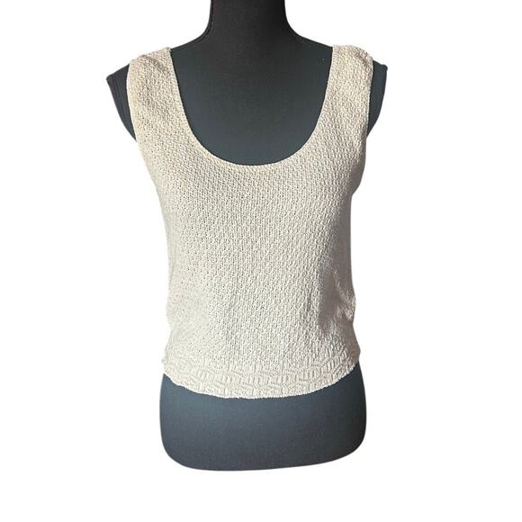Vintage-Inspired Knit Tank Top | Neutral Minimalist Big City Brand - Picture 1 of 6